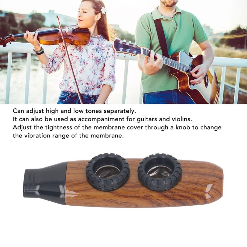 Kazoo Flute for Adults, Dual Hole Flute, Adjustable Musical Wind