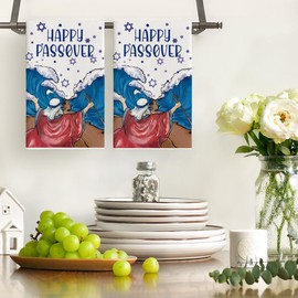 Artoid Mode Happy Passover Kitchen Towels Dish Towels, 18x26 Inch Farmhouse Decoration Spring Hand Towels Set of 2