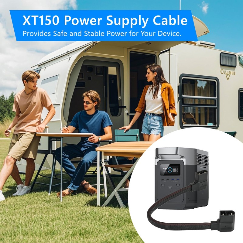 XT150 Extra Battery Cable Braided Power Wire Compatible with EcoFlow