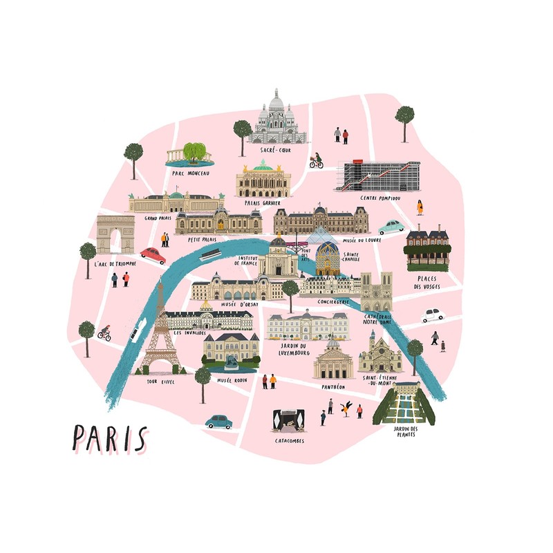 Alex Foster Illustration The Paris map