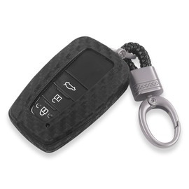 MAIMOCCY Key Case Holder Bag Compatible For RAV4 Corolla Cross C-HR Mirai Prius GT86 Smart Key Chain Fob Shell Cover Interior Parts