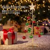 Liroyal Christmas Mini Tabletop Tree 26.5cm with Bell & Star
