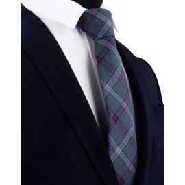 Gusleson 2.8" Cotton Plaid Tie Tartan Woven TR Material Necktie (UK0910-15)