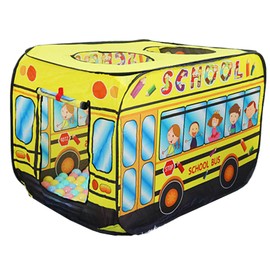 up Tent for Kids, Foldable Oxford Cloth School Bus Tent with 3 Openings, 44x26x30 Inch Large up Play, Play House for Toddlers, Boys and Girls Gifts Car Tents School Bus
