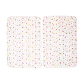 2 Pcs 20x27Inches Waterproof Changing Pads,Reusable Leak Proof Crib Disaper Pads,Portable Unisex Baby Changing Mat for Home&Travel.(Pink)
