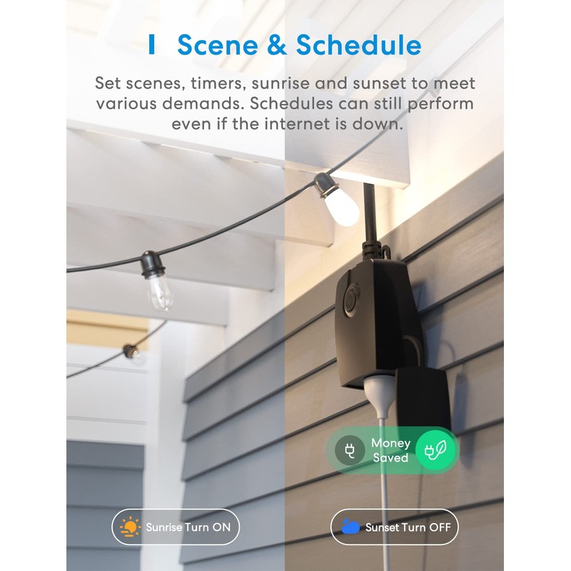 meross Outdoor Dimmer Plug, Smart Outdoor Plug Works with Apple