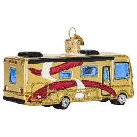 Old World Christmas Class A Motorhome Glass Ornament Free Box 46092 New