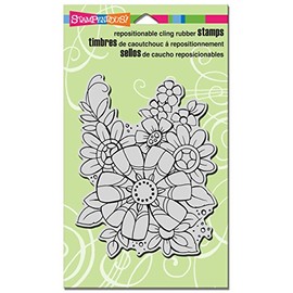 Stampendous CRR286 Flower Pizazz Cling Rubber Stamp