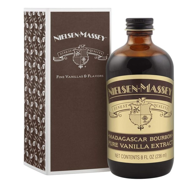 Nielsen-Massey Madagascar Bourbon Pure Vanilla Extract for Baking and Cooking, 8 Ounce Bottle with Gift Box