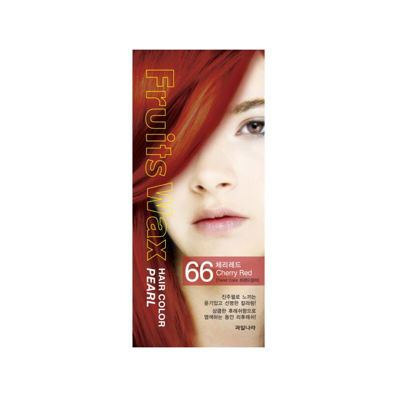 Fruit Land 과일나라 후르츠왁스 헤어칼라 진주펄 염색약 60g [66호 체리레드]