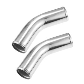 REPAIROCK 70mm 2.75" OD 4" 100mm Leg Length Universal Car Aluminum Alloy Tube Intercooler Pipe 45 Degree Bend Elbow Air Intake Joiners Tubing - Pack of 2 Auto Replacement Parts