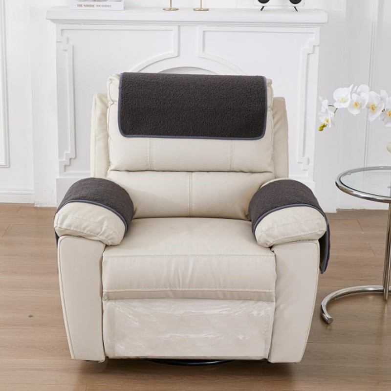 3 Pcs Recliner Covers Armrest Covers for Recliner Chair with