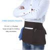 BOHARERS Waist Apron with 3 Pockets - Brown Waitress Waiter