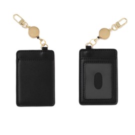 PIPOCCHI Reel Included, Pass Case, Commuter Holder, Hook, Backpack, Commute, Short, Short, Simple, Suica IC Entrance Certificate, 2 Pieces, Nail Safe Hook, Lightweight, Black, Silver, Rose, Black