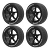 4Pcs 1/10 RC Tires Plastic Rubber Smoothly Surface Strong Cushioning