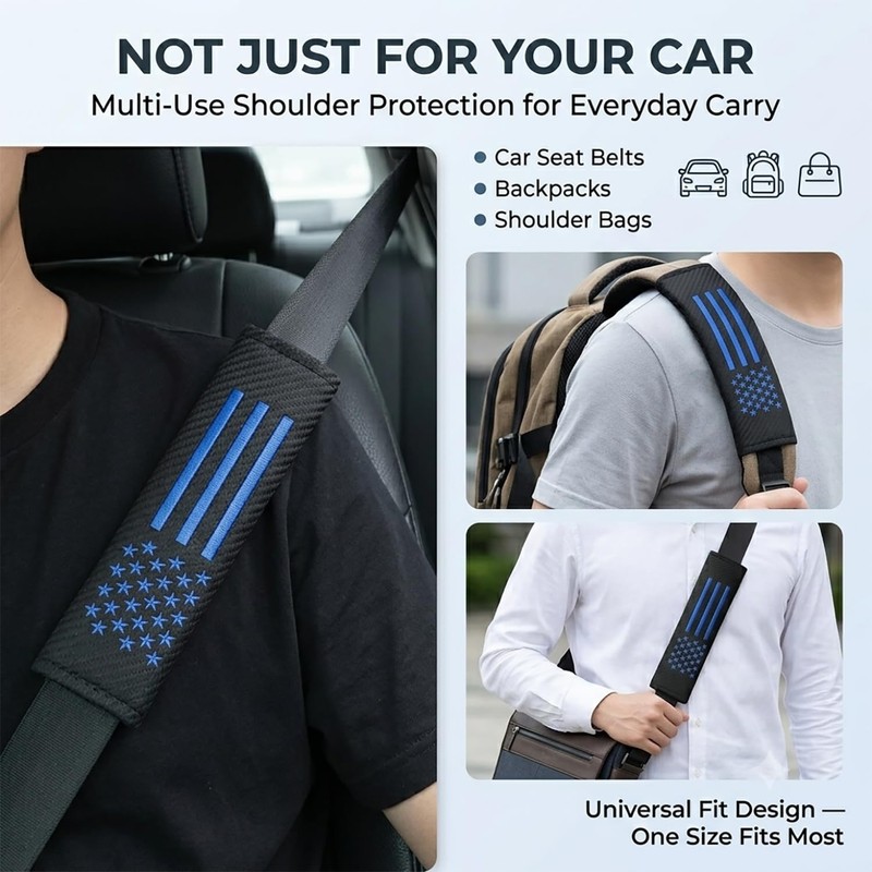 2PC Car Seat Belt Covers Pads,Seat Strap Pads,Royal Blue