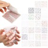 ZIBUYU® 25 hojas de pegatinas lindas para uñas, adhesivos 3d