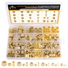 HASAOMOI 255PCS Brass Compression Sleeves Ferrules Inserts Nuts Fittings for