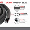 Light Gray Door Rubber Seal Large Grip Range 61/64" Bulb