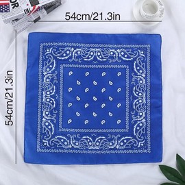BANDANA Paisley 5% COTTON Head Wrap Square Neck Hair Scarves New Summer Scarf snood Headwrap Face Mask, Neck Ties, and Helmets - Multipurpose Square Scarf