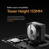 Ocypus Gamma A40 BK Air Cooler CPU,100mm PWM Low-Noise Fan,133mm