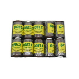 Goelx Hilo de seda por Shade No para joyas, creación de borlas, bordado, manualidades, bocinas de hilo suave brillante, Brown - 233, Others