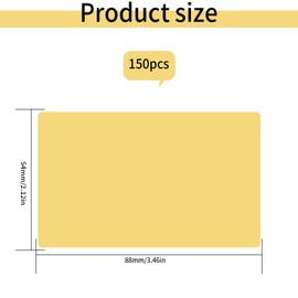 150 Pcs Blank Kraft Cards Paper, Yellow Flash Cards Blank, Business Message Cards, Craft Words Cards Paper for DIY Making, Learning, Study, Memory, Note, Gift Tags - 3.5x2.04 inch/8.9x5.2 cm