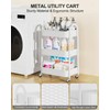 EAGMAK 3 Tier Rolling Cart Under Desk, Metal Storage Cart
