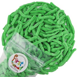 FirstChoiceCandy Sweet & Sour Gummy Worms, Multi Flavors and Solid Colors (2 Pound, Sour Green Apple)