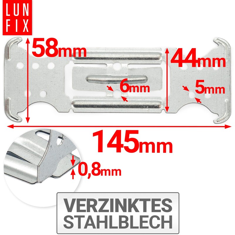 Cross Connector for Plasterboard Ceilings, 60 x 145 x 58