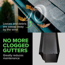 Alu-Rex Clip N Guard Rain Gutter Guard – Aluminum Gutter Protection – Made in North America – Keeps Leaves, Debris, Snow, and ice Out​ - 30 Feet​