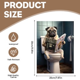 Funny Bathroom Wall Decoration Toilet Poster Abstract Poster Bathroom Decoration Pictures for Bathroom Animal Wall Pictures on Toilets Frameless for Bedroom Kitchen Living Room Bathroom Home 20 x 30