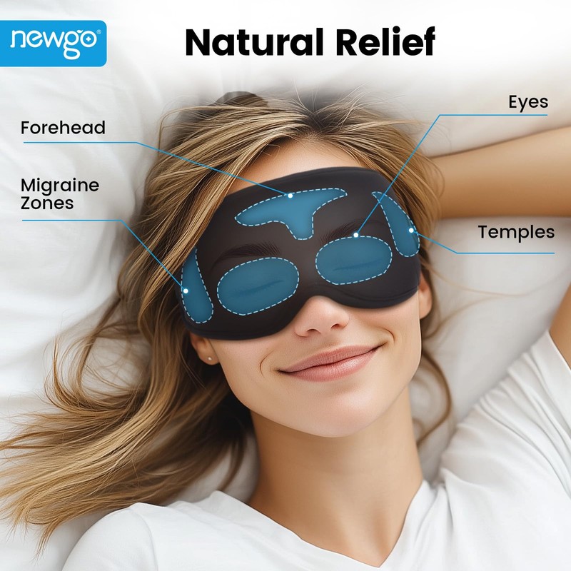 NEWGO Eye Mask Cooling Gel Cooling Mask Warm/Cold Therapy
