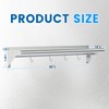 Treshin Stainless Steel Shelf with 4 Hooks 12 x 36