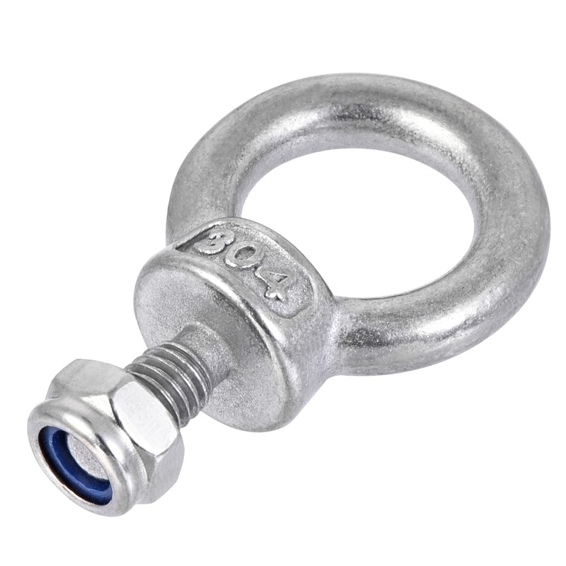 sourcing map Lifting Eye Bolt M6 x 12mm Male Thread