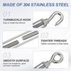 PATIKIL M4 Hook & Eye Turnbuckle, 3 Pcs Stainless Steel