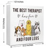 LVQHI Funny Dog Wood Sign, The Best Therapist has Fur