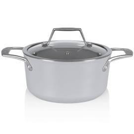 TECHEF - CeraTerra Collection, 2.8-quart Ceramic Nonstick Soup Pot with Glass Lid (PFAS, PTFE, and PFOA Free), Made in Korea (2.8-quart)