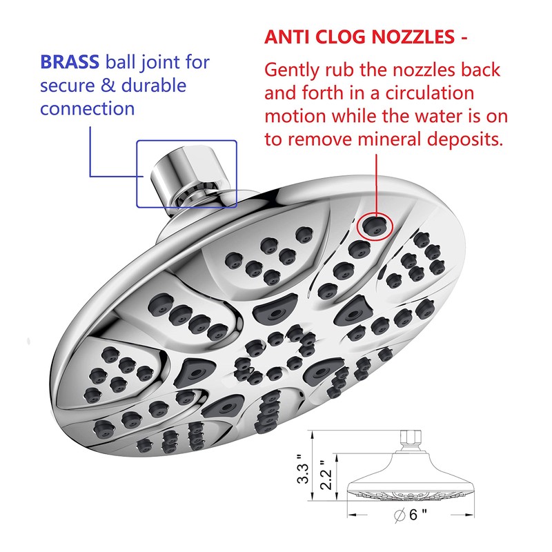 Ana Bath NEW Flexible Dual Shower Head with Handheld Combo