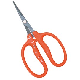 Chikamasa B-500SLMF Stainless Fluorine Grape Shears, Round Point, Curved (L-Shape)