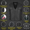 BYKR Leather Motorcycle Vest for Men & Women Biker Vests
