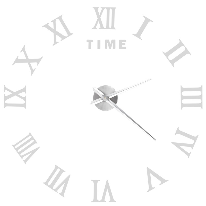 DIY Wall Clock Roman Numerals Frameless Mirror Surface Wall Clock