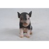 All Line Dark Brown Sitting Baby Pig, 6"