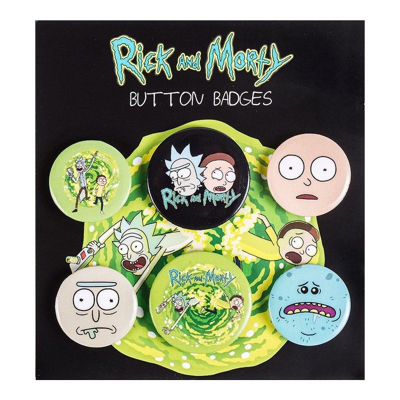 GB eye Rick & Morty Characters Badge Pack