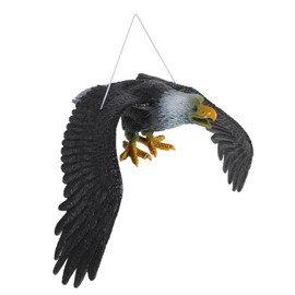 Kisangel Fake Eagle Ornament Bird Deterrent for Garden Realistic Plastic Eagle Toy Outdoor Decor