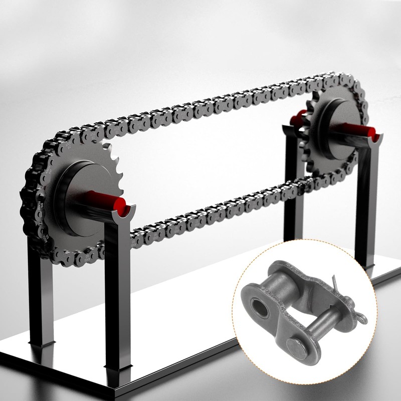 sourcing map 8Pcs 10B-1 Chain Offset Half Link Roller 15.875mm