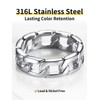 Stainless Steel Man Ring Band Cuban Link Ring Size 11