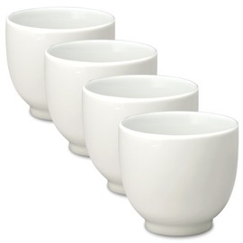 FORLIFE Q Tea Cup (Set of 4), 7 oz., White