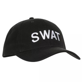 Rothco SWAT Law Enforcement Adjustable Insignia Caps Black Baseball Style Hat