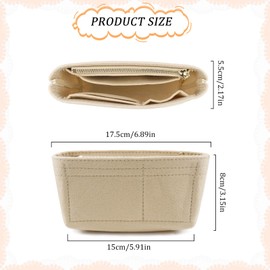 GMMG Handbag Organiser for Longchamp, Bag Organiser, Bag Organiser, Felt Inner Pocket, Pocket Organiser for Mini Size